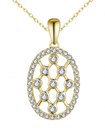 OVAL STYLE DIAMOND PENDANT (TP3035)